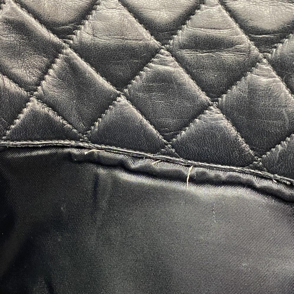 Black Leather Chanel Shoulder Bag