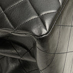 Black Leather Chanel Flap Bag