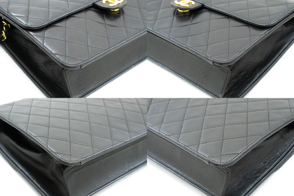 Black Leather Chanel Crossbody Bag