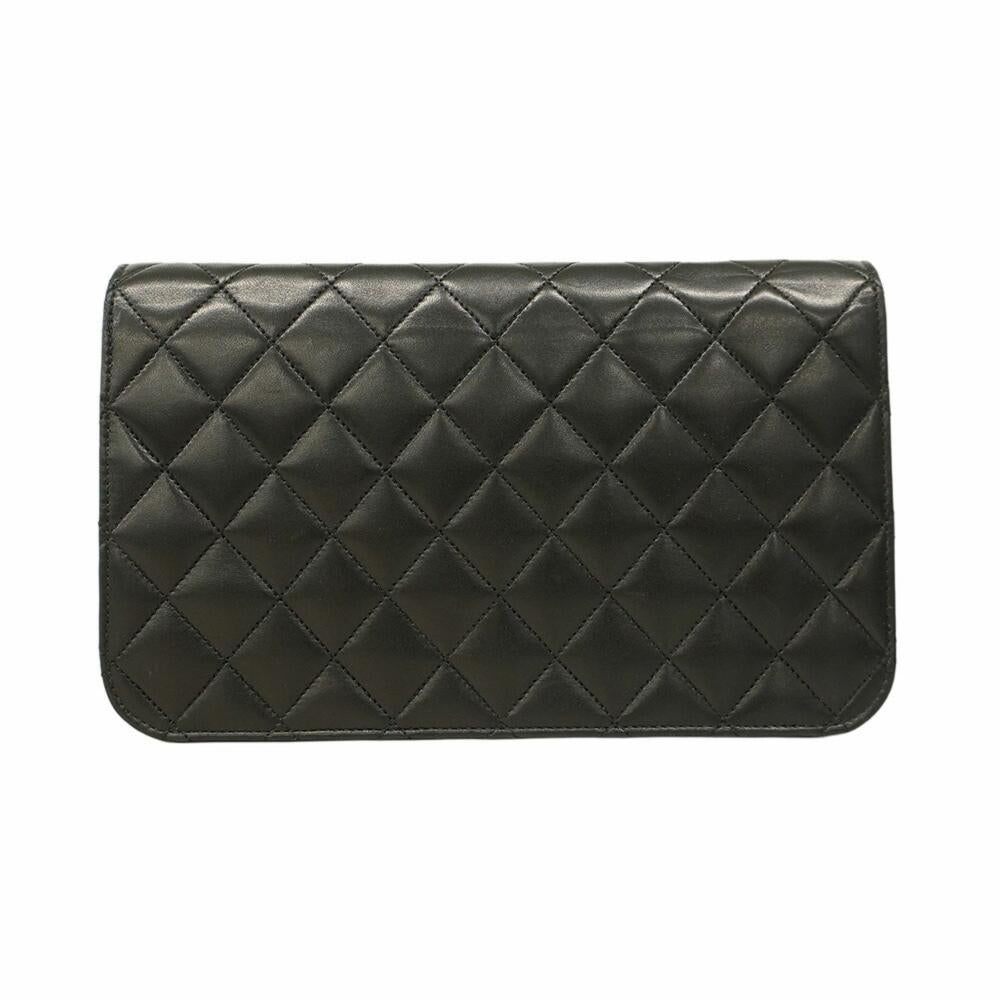 Black Leather Chanel Shoulder Bag