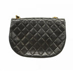 Black Leather Chanel Shoulder Bag