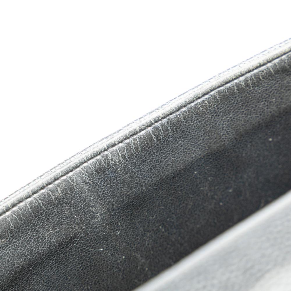 Black Leather Chanel Flap Bag