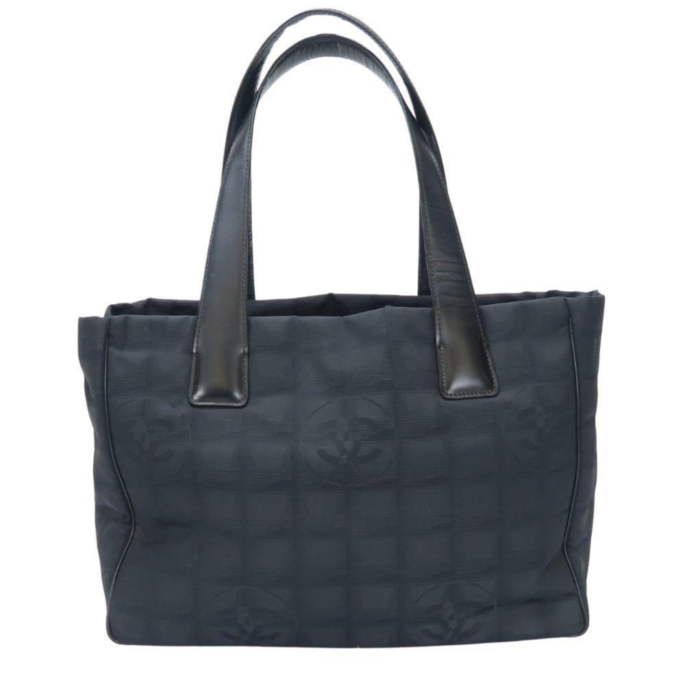 Black Leather Chanel Travel Line