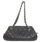 Black Leather Chanel Shoulder Bag