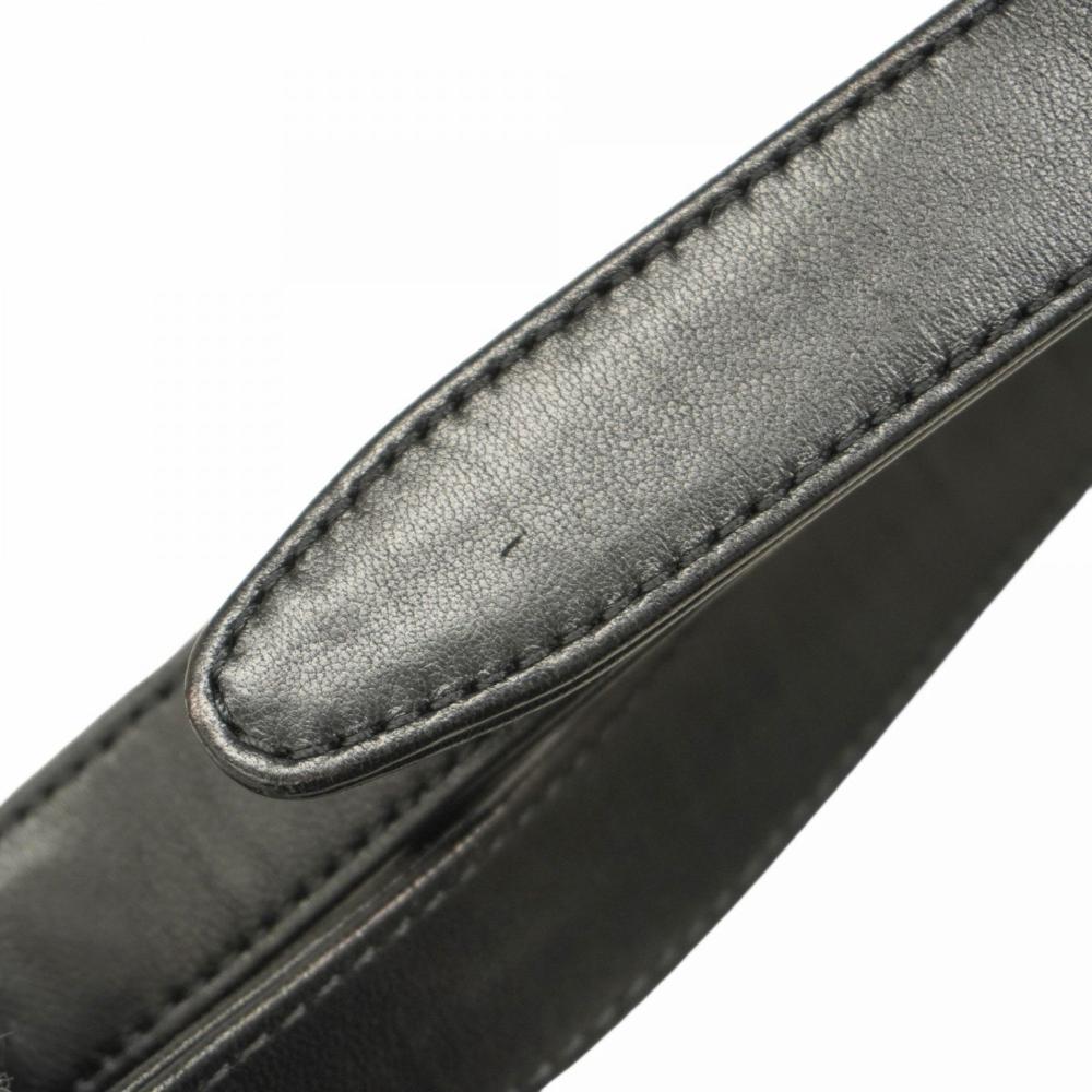 Black Leather Chanel Shoulder Bag