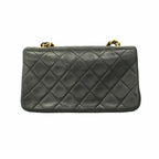 Black Leather Chanel Shoulder Bag