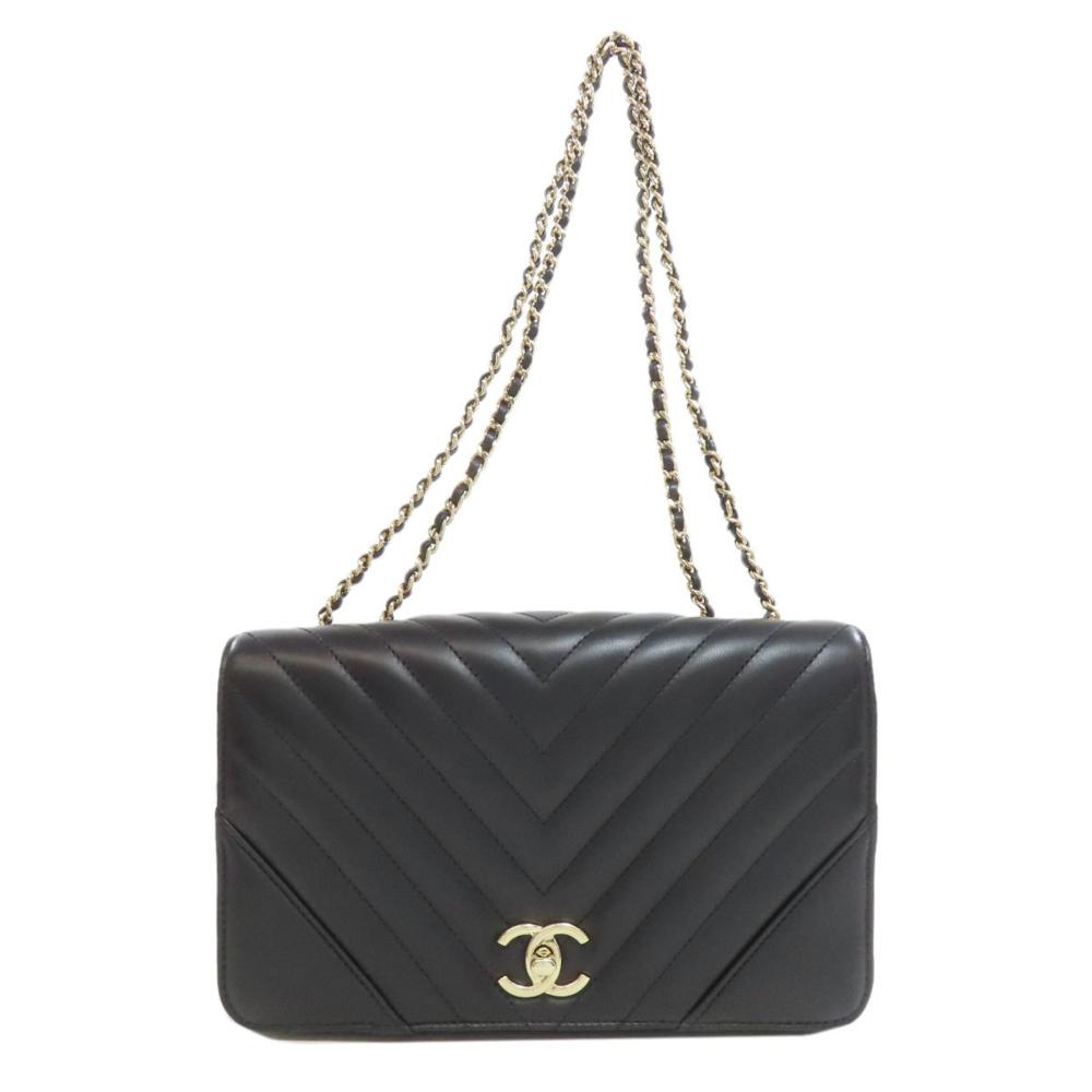 Black Leather Chanel Travel Bag