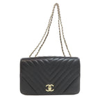 Black Leather Chanel Travel Bag