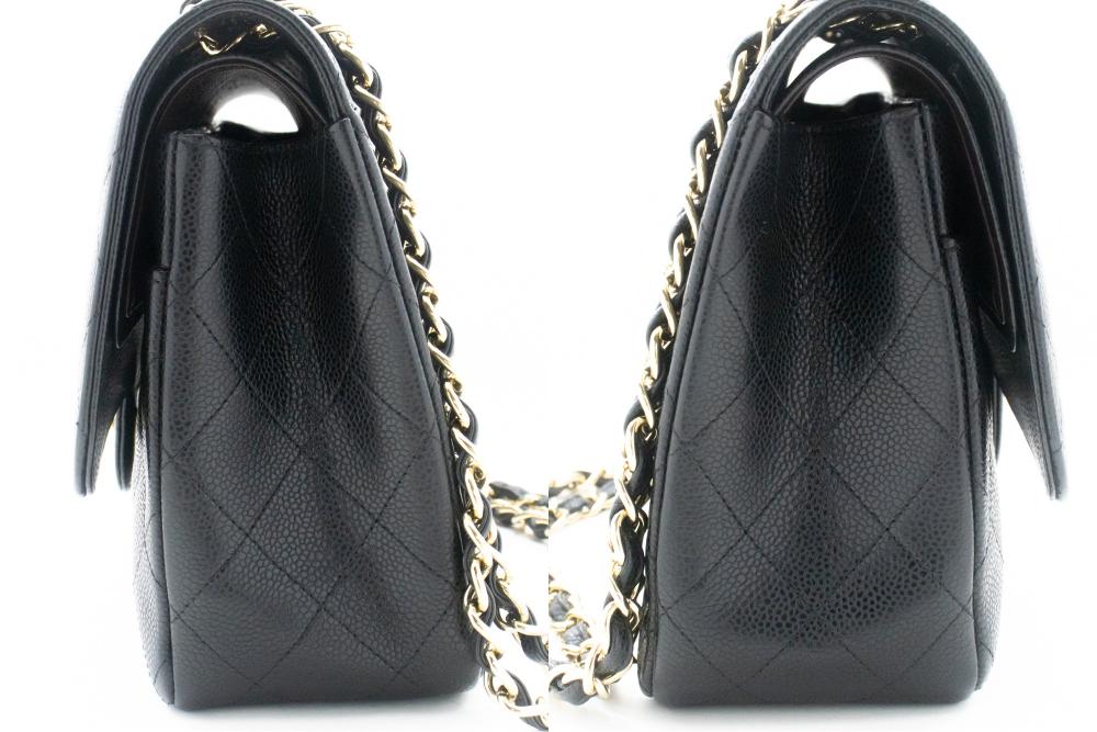 Black Leather Chanel Shoulder Bag