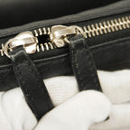 Black Leather Chanel Shoulder Bag
