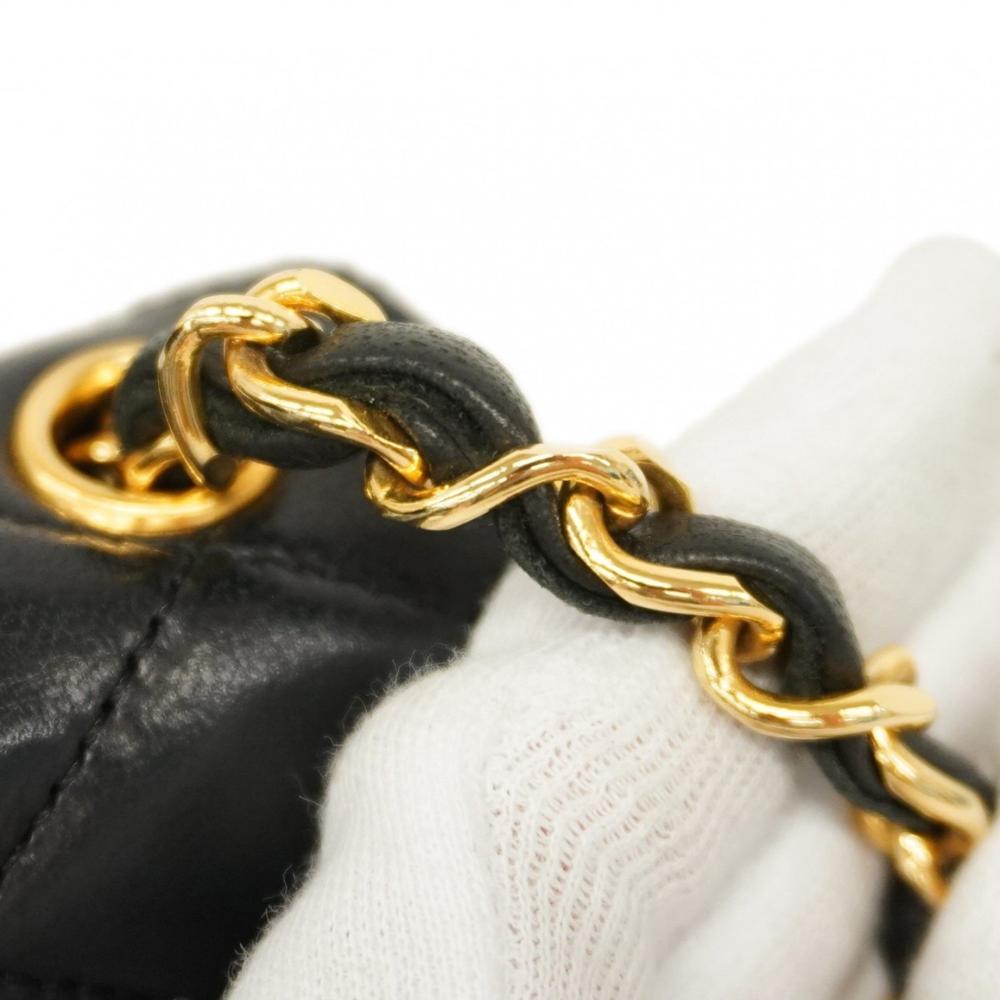 Black Leather Chanel Crossbody Bag