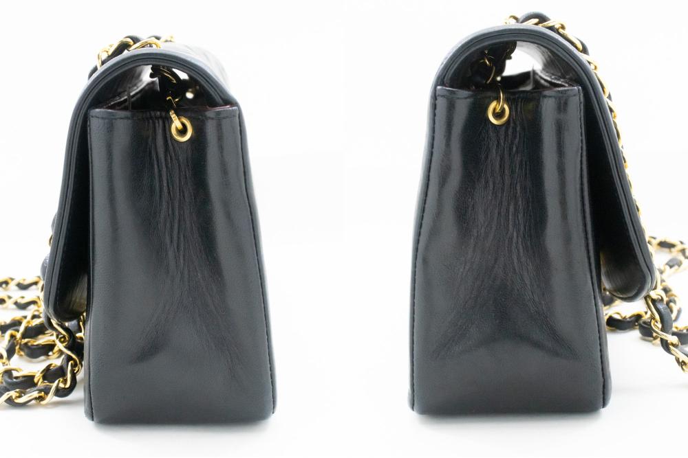 Black Leather Chanel Crossbody Bag