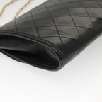 Black Leather Chanel Shoulder Bag