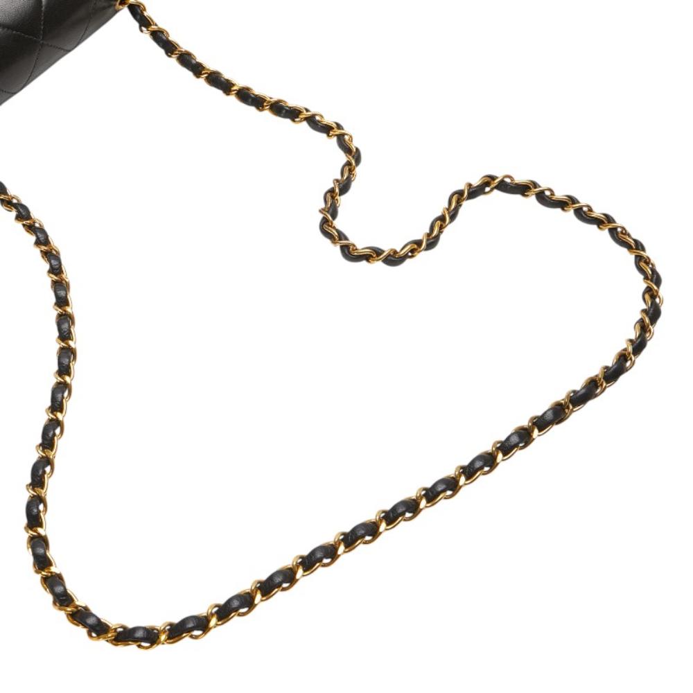 Black Leather Chanel Crossbody Bag