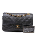 Black Leather Chanel Flap Bag
