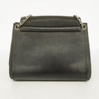 Black Leather Chanel Shoulder Bag