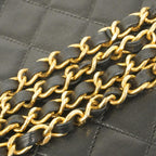 Black Leather Chanel Shoulder Bag