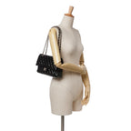 Black Leather Chanel Flap Bag