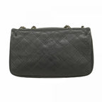 Black Leather Chanel Shoulder Bag