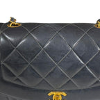 Black Leather Chanel Shoulder Bag