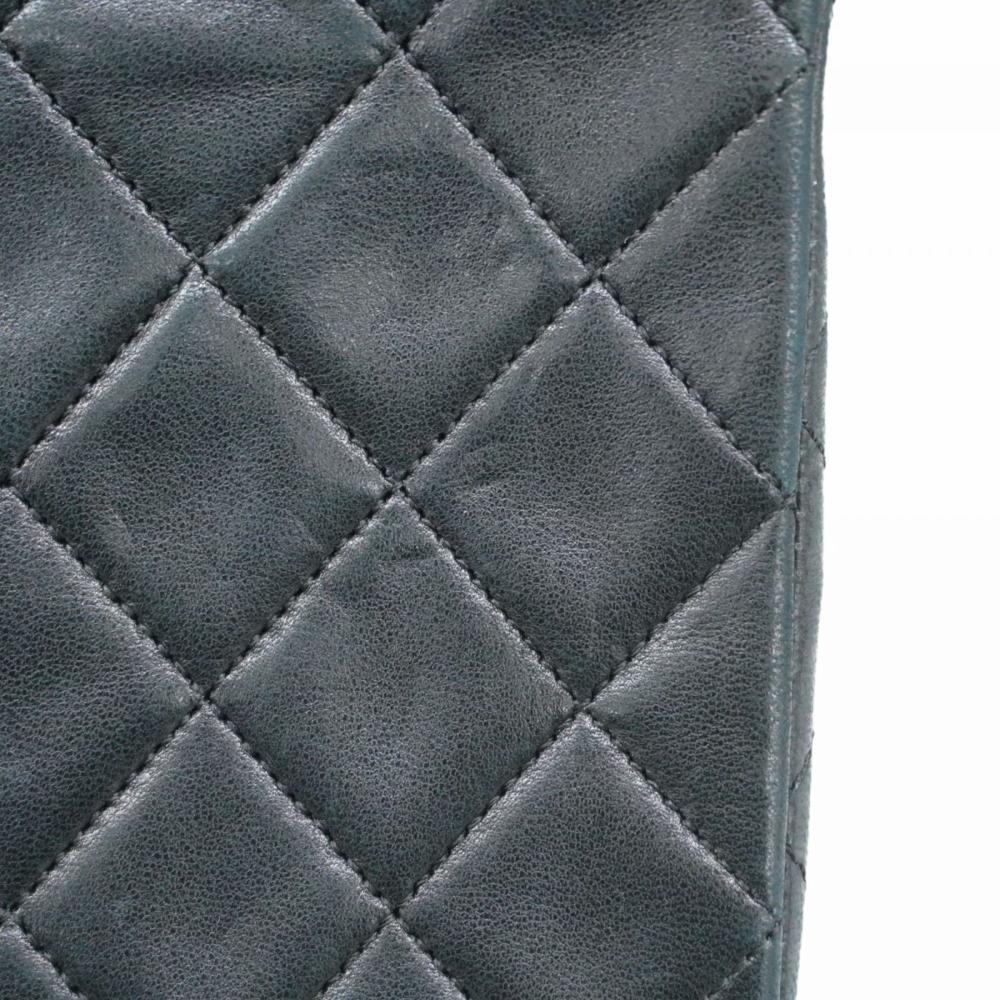 Black Leather Chanel Shoulder Bag