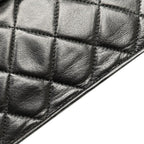 Black Leather Chanel Flap Bag
