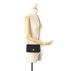 Black Leather Chanel Flap Bag
