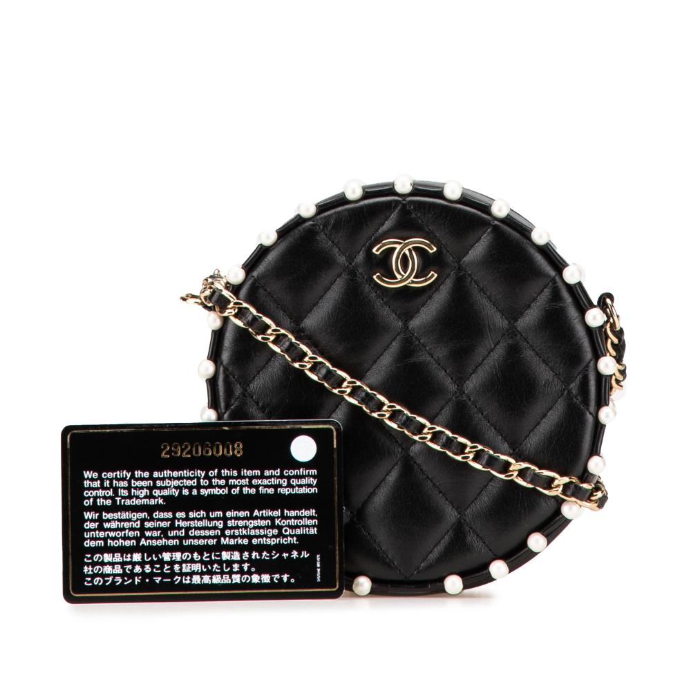 Black Leather Chanel Crossbody Bag