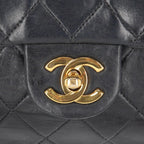 Black Leather Chanel Crossbody Bag