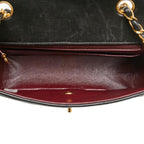 Black Leather Chanel Crossbody Bag