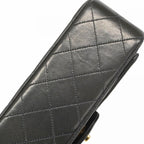 Black Leather Chanel Flap Bag