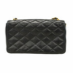 Black Leather Chanel Crossbody Bag