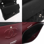 Black Leather Chanel Shoulder Bag