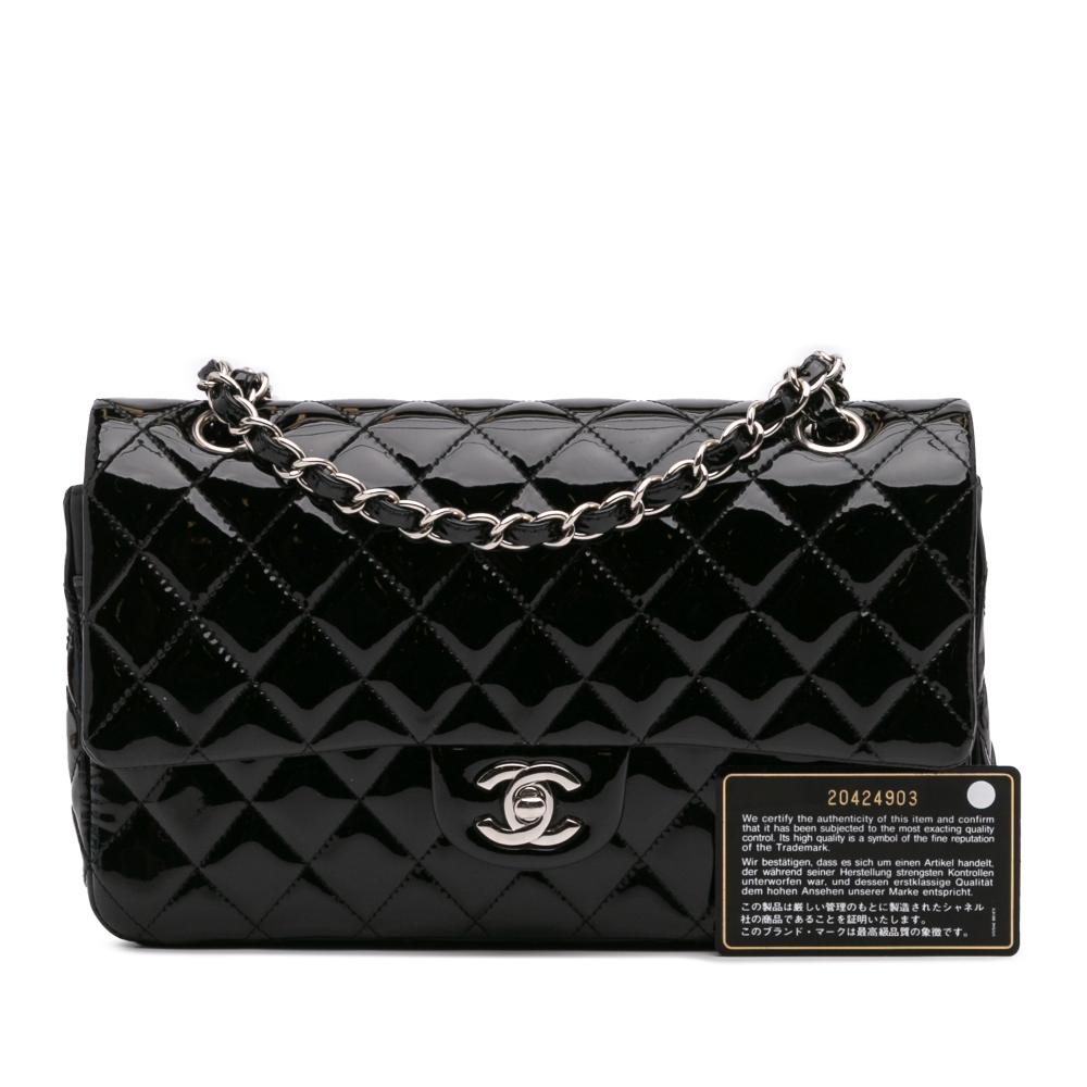 Black Leather Chanel Flap Bag