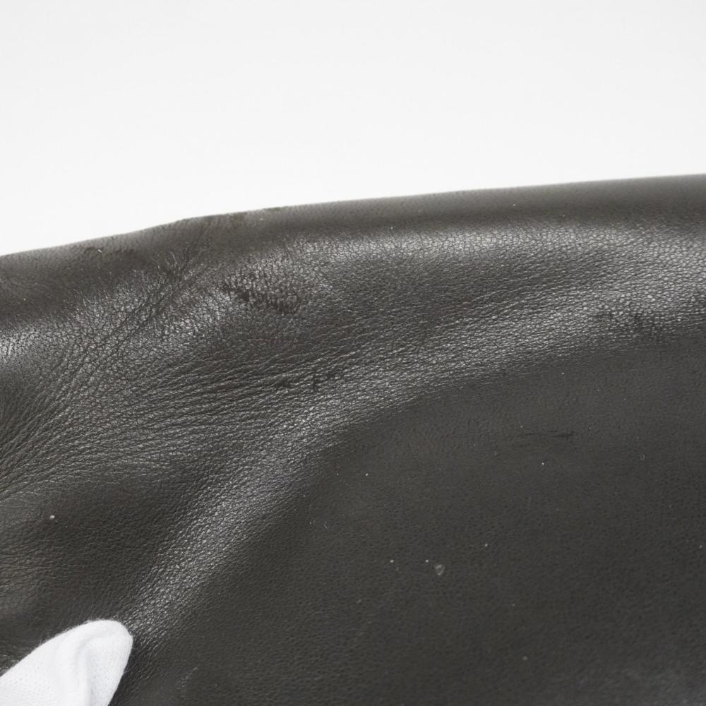 Black Leather Chanel Shoulder Bag