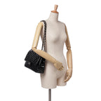 Black Leather Chanel Flap Bag