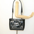 Black Leather Chanel Shoulder Bag