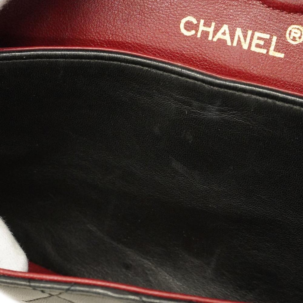 Black Leather Chanel Flap Bag