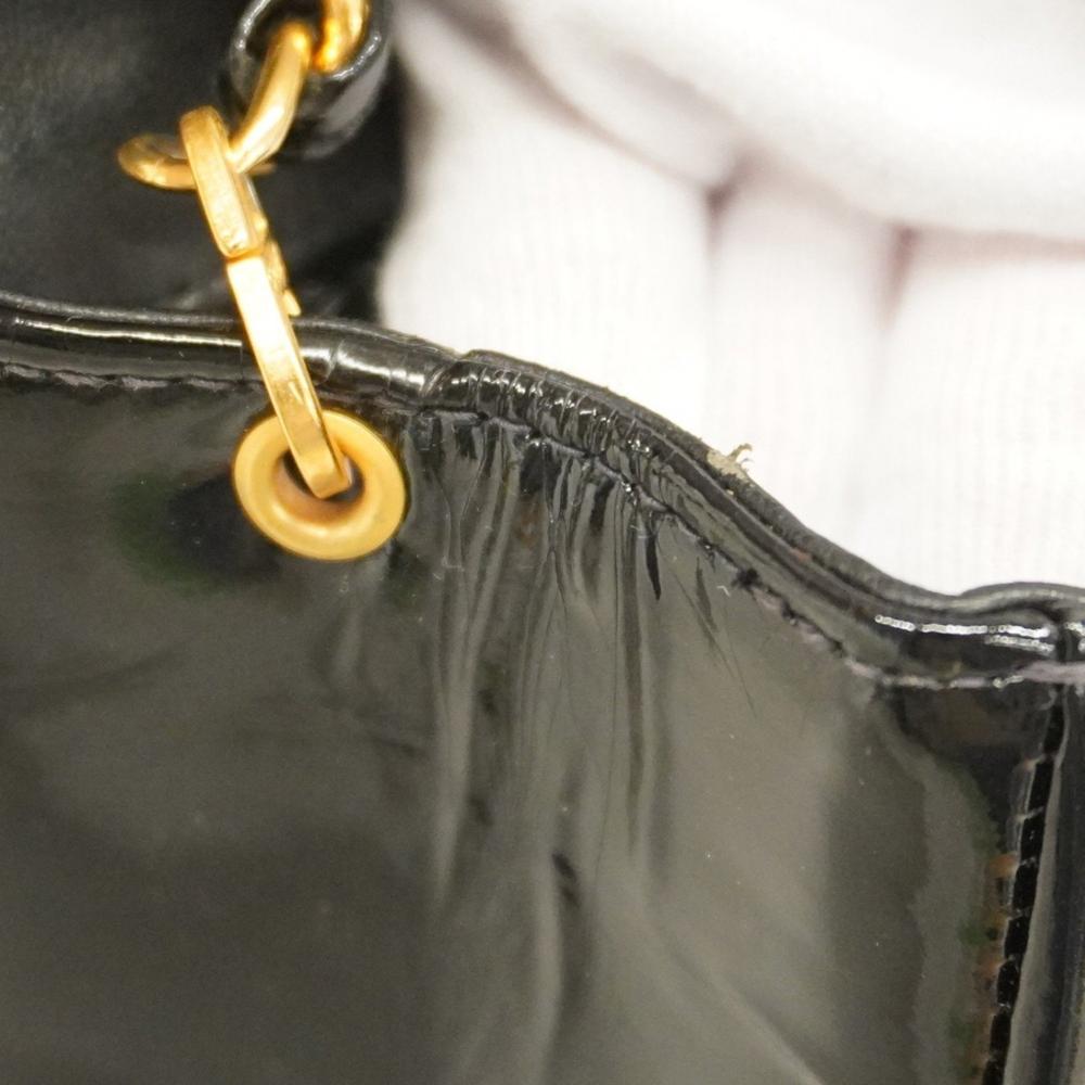 Black Leather Chanel Shoulder Bag