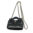 Black Leather Chanel Shoulder Bag