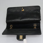 Black Leather Chanel Flap Bag