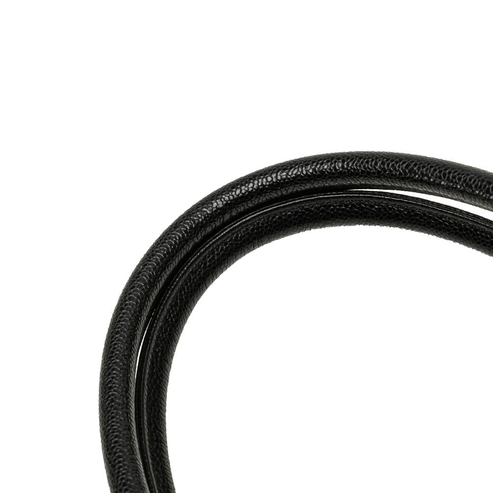 Black Leather Chanel Flap Bag