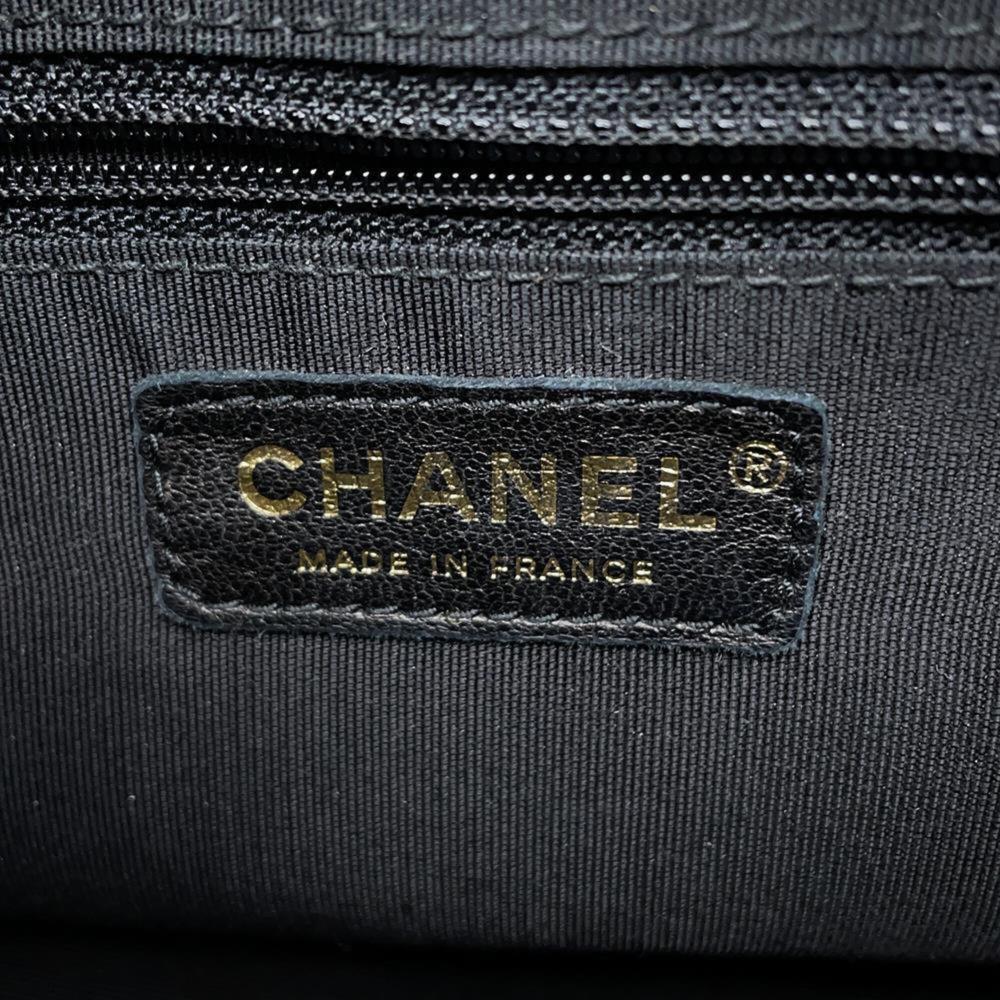 Black Leather Chanel Shoulder Bag