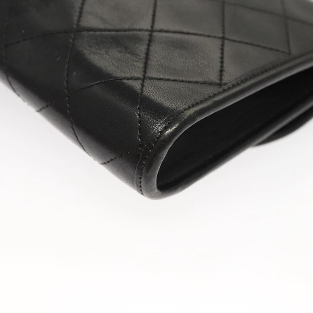 Black Leather Chanel Shoulder Bag