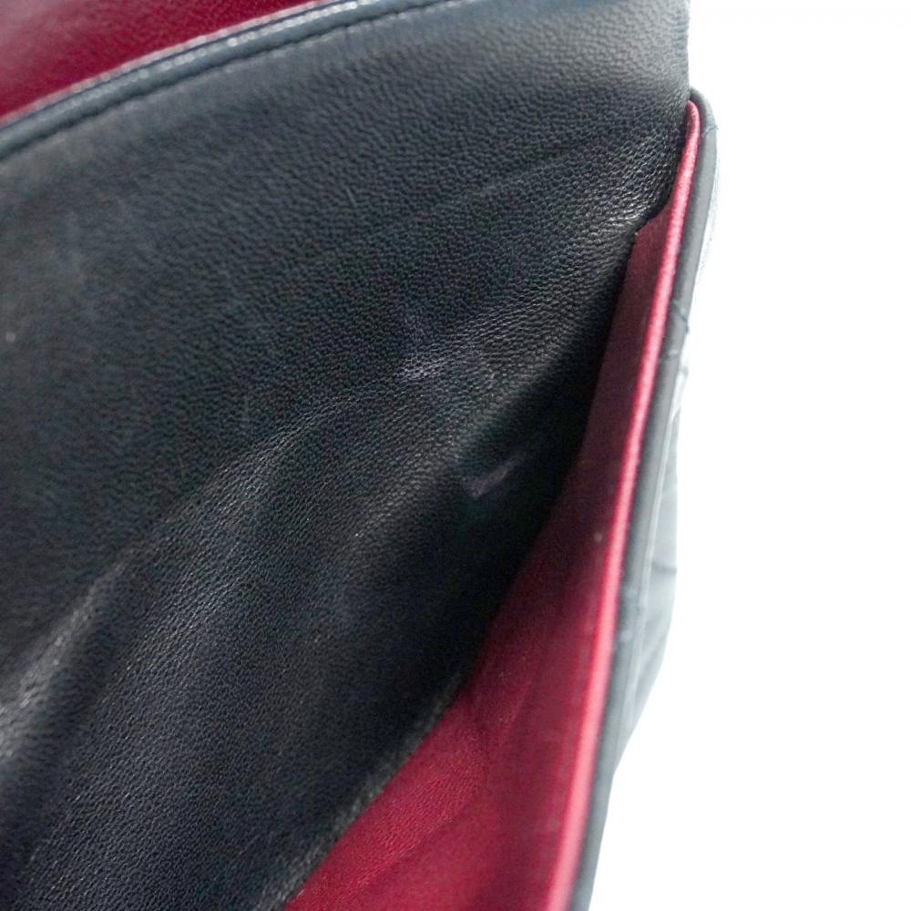 Black Leather Chanel Flap Bag