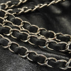 Black Leather Chanel Shoulder Bag