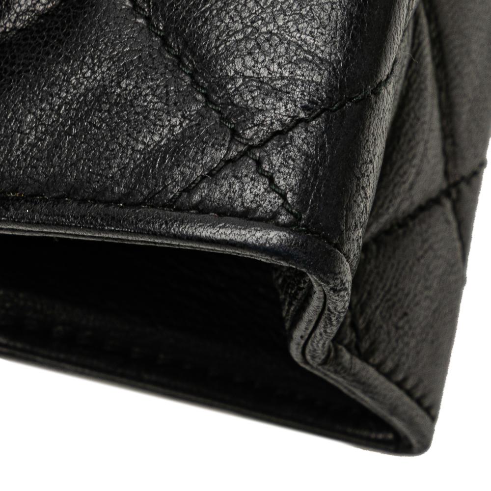 Black Leather Chanel Flap Bag