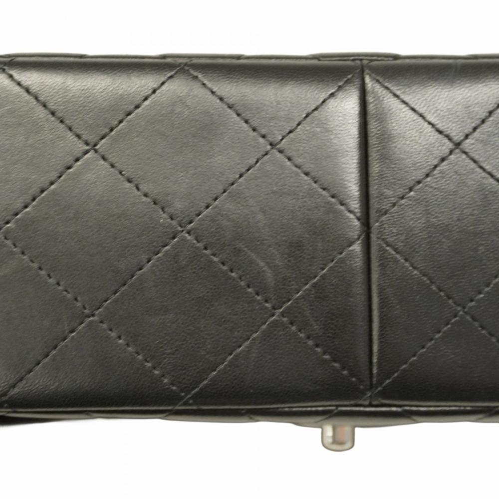 Black Leather Chanel Flap Bag
