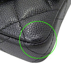 Black Leather Chanel Shoulder Bag