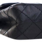 Black Leather Chanel Flap Bag